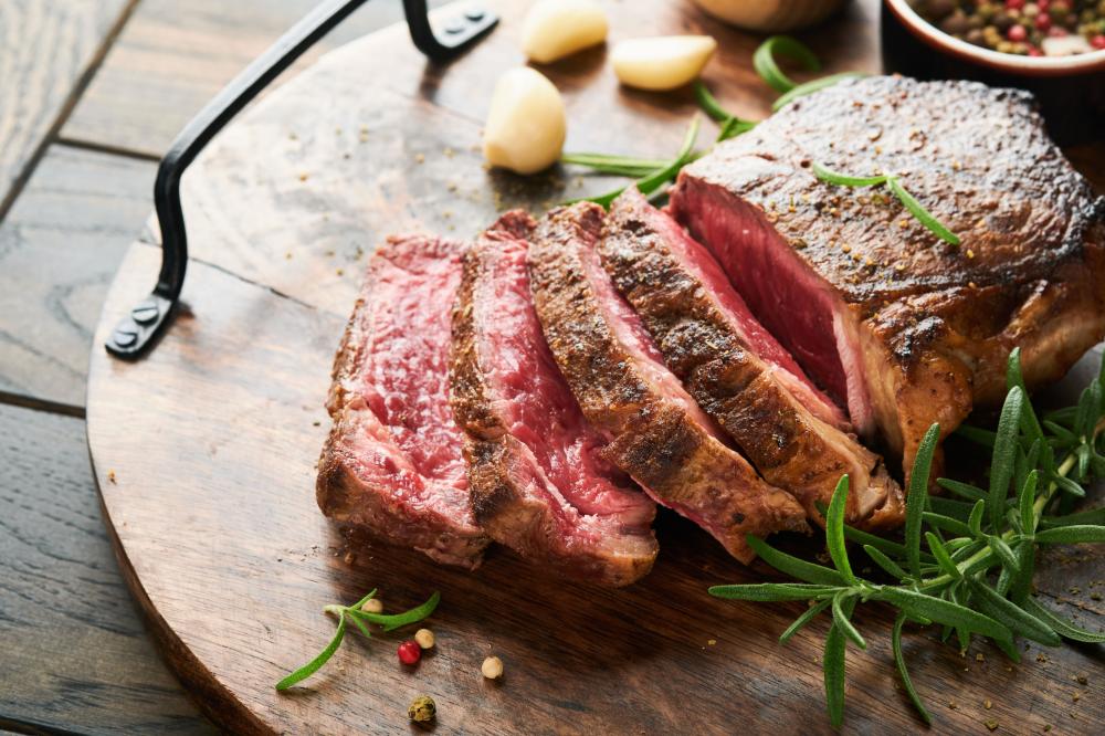 viande cuite saignante